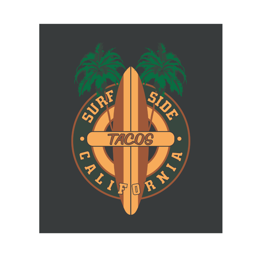 Surf Side California Street Food Logo